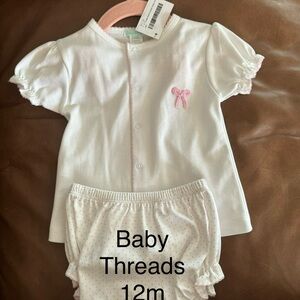 NWT White and Pink Bloomer set